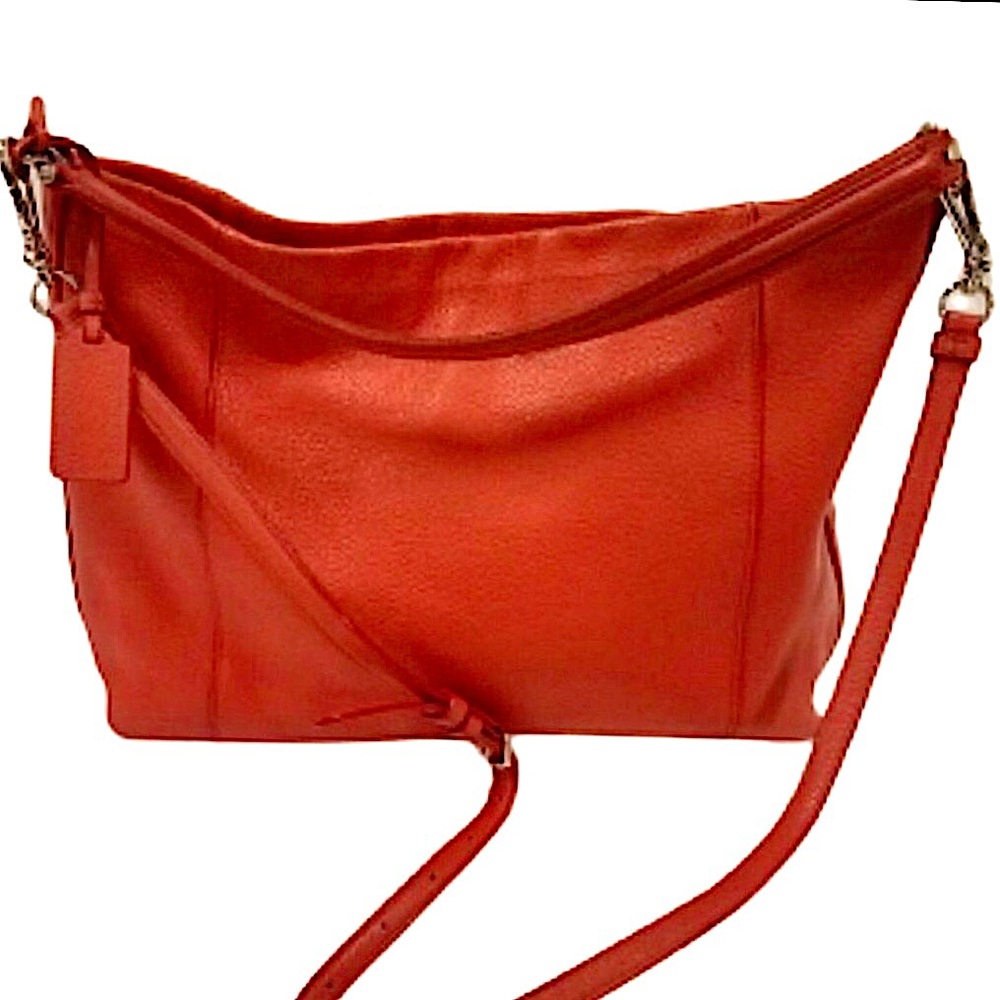 SOLD  COACH Vintage Orange Tangerine Crossbody Briefcase Shoulder Bag - Picture 2 of 16